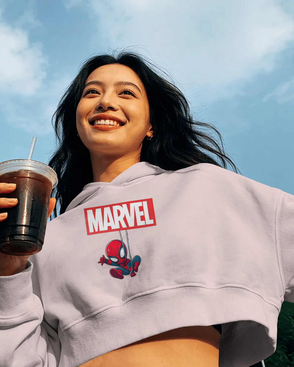 Marvel Baby Spider Cropped Hoodie